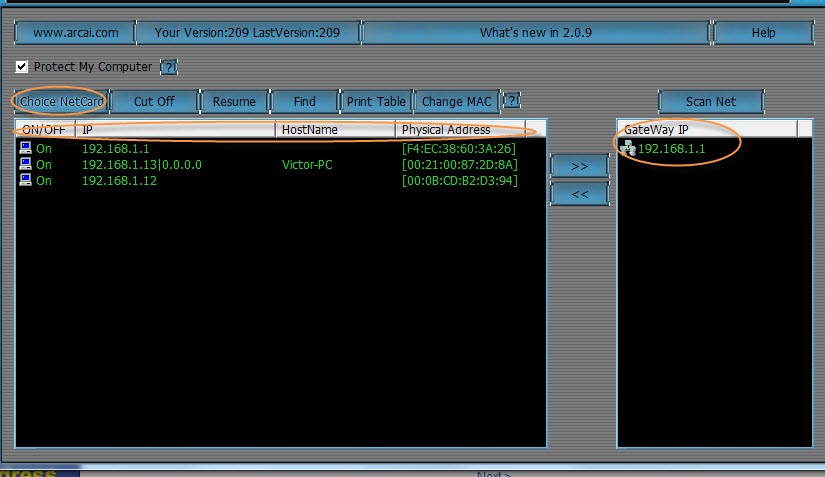 use pure ARP to detect IP/MAC address, and control/change mac , network usage