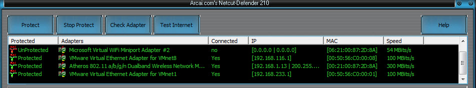 Windows 8 Arcai.com's netcut-defender full